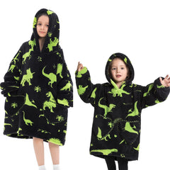 Children's Sweaters Kids Hooded Loose Clothing Homewear Wearable Blankets