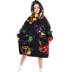 Children's Sweaters Kids Hooded Loose Clothing Homewear Wearable Blankets