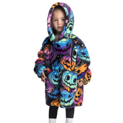 Children's Sweaters Kids Hooded Loose Clothing Homewear Wearable Blankets