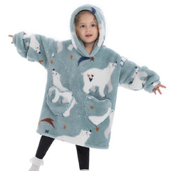 Children's Sweaters Kids Hooded Loose Clothing Homewear Wearable Blankets