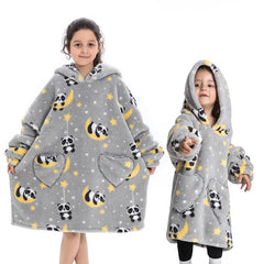 Children's Sweaters Kids Hooded Loose Clothing Homewear Wearable Blankets