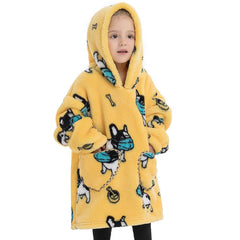 Children's Sweaters Kids Hooded Loose Clothing Homewear Wearable Blankets