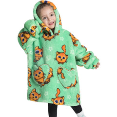 Children's Sweaters Kids Hooded Loose Clothing Homewear Wearable Blankets