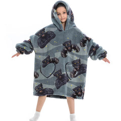 Children's Sweaters Kids Hooded Loose Clothing Homewear Wearable Blankets