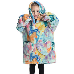 Children's Sweaters Kids Hooded Loose Clothing Homewear Wearable Blankets