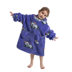 Children's Sweaters Kids Hooded Loose Clothing Homewear Wearable Blankets