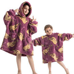 Children's Sweaters Kids Hooded Loose Clothing Homewear Wearable Blankets