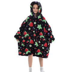 Children's Sweaters Kids Hooded Loose Clothing Homewear Wearable Blankets