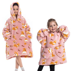 Children's Sweaters Kids Hooded Loose Clothing Homewear Wearable Blankets