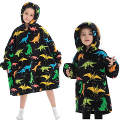 Children's Sweaters Kids Hooded Loose Clothing Homewear Wearable Blankets