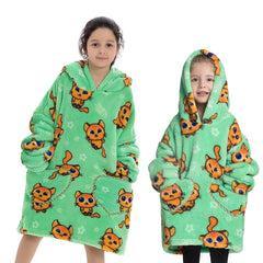 Children's Sweaters Kids Hooded Loose Clothing Homewear Wearable Blankets