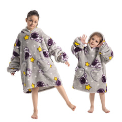 Children's Sweaters Kids Hooded Loose Clothing Homewear Wearable Blankets