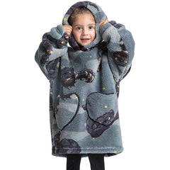 Children's Sweaters Kids Hooded Loose Clothing Homewear Wearable Blankets