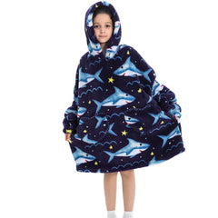 Children's Sweaters Kids Hooded Loose Clothing Homewear Wearable Blankets