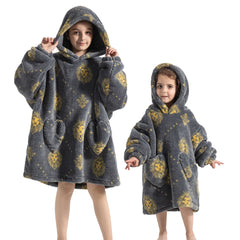 Children's Sweaters Kids Hooded Loose Clothing Homewear Wearable Blankets