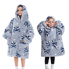 Children's Sweaters Kids Hooded Loose Clothing Homewear Wearable Blankets