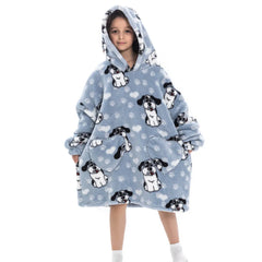 Children's Sweaters Kids Hooded Loose Clothing Homewear Wearable Blankets