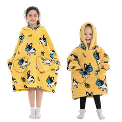 Children's Sweaters Kids Hooded Loose Clothing Homewear Wearable Blankets