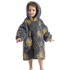 Children's Sweaters Kids Hooded Loose Clothing Homewear Wearable Blankets