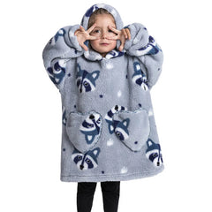 Children's Sweaters Kids Hooded Loose Clothing Homewear Wearable Blankets