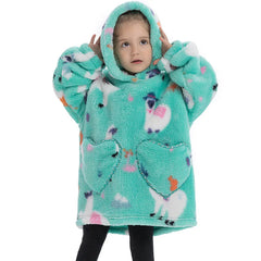 Children's Sweaters Kids Hooded Loose Clothing Homewear Wearable Blankets