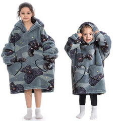 Children's Sweaters Kids Hooded Loose Clothing Homewear Wearable Blankets